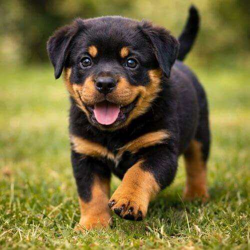 Cachorro Rottweiler de raza pura con excelente estructura y temperamento en Amorapets.