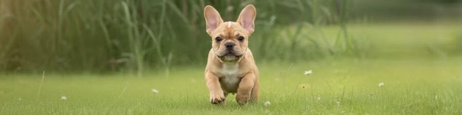 Cachorro Bulldog Francés de color café chocolate sólido con estructura compacta en AmoraPets