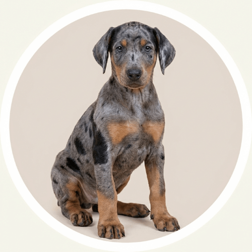 Cachorro Doberman blue merle gris jaspeado exótico en Medellín