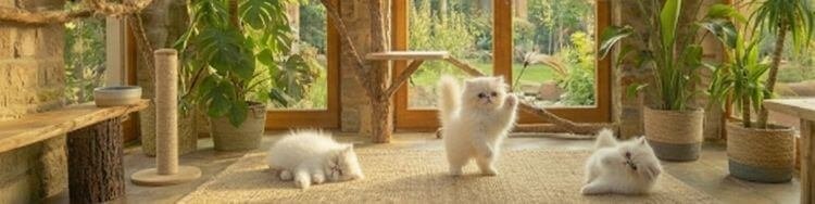 Detalle del rostro de un Gato Persa con cara aplanada y ojos redondos expresivos color cobre.