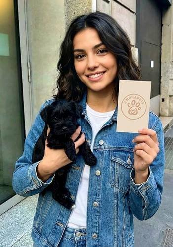 Cachorro Schnauzer Miniatura de color negro sólido entregado en el Eje Cafetero. Perro elegante y que no suelta pelo de AmoraPets.